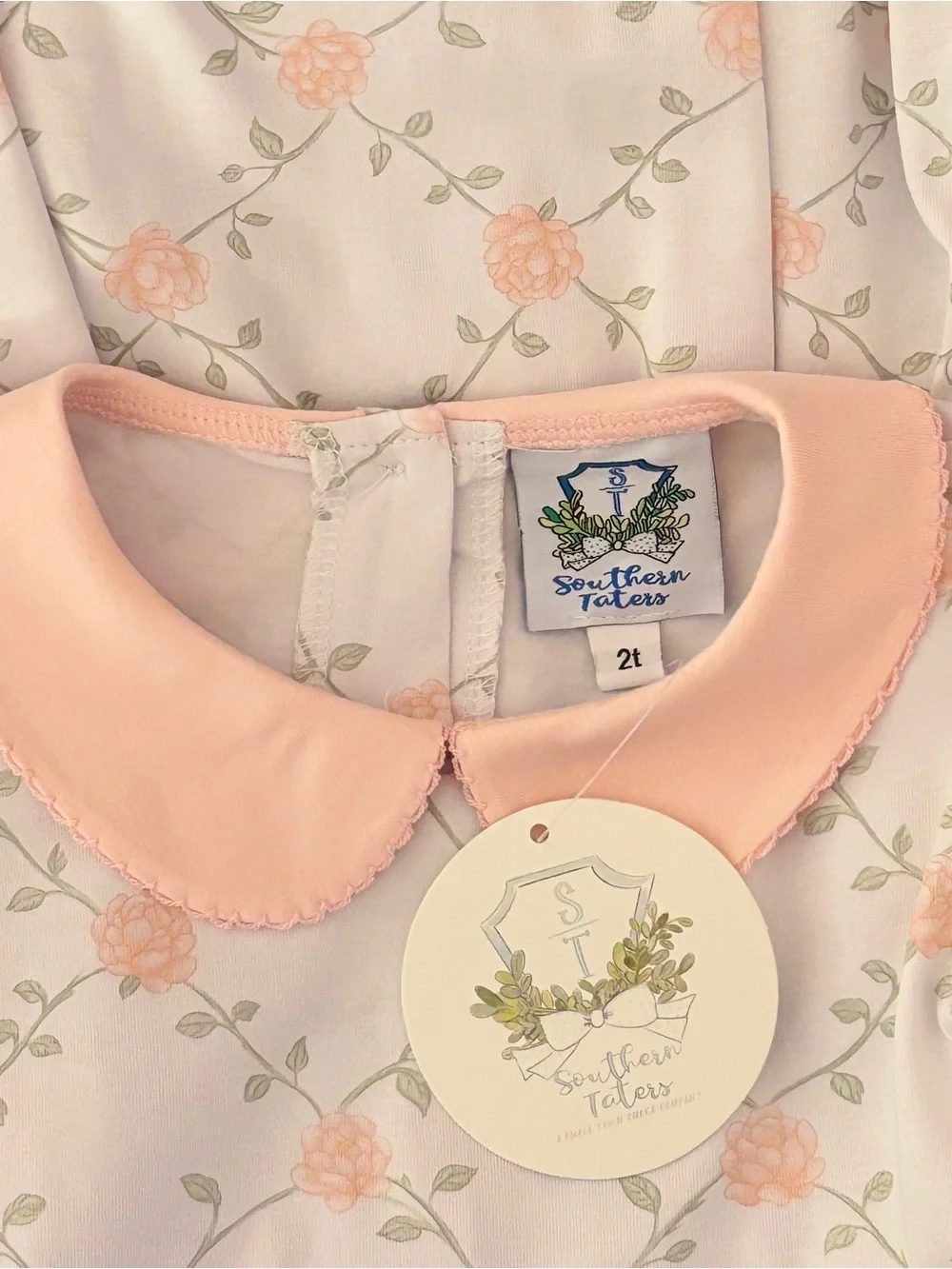 NWT Southern Taters Garden Girl Bubble Size 2T Shabby Chic